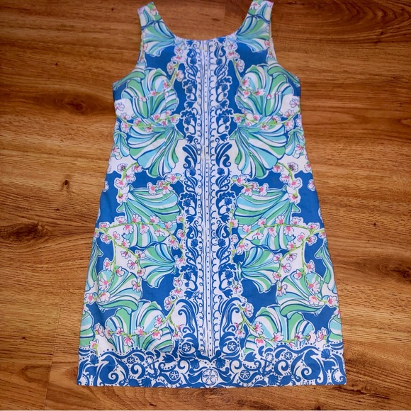 Lilly Pulitzer Blue Bay Coasting Shells Dress 6 - Picture 3 of 6
